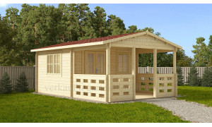 Holz-Gartenhaus ROY 4x6m...