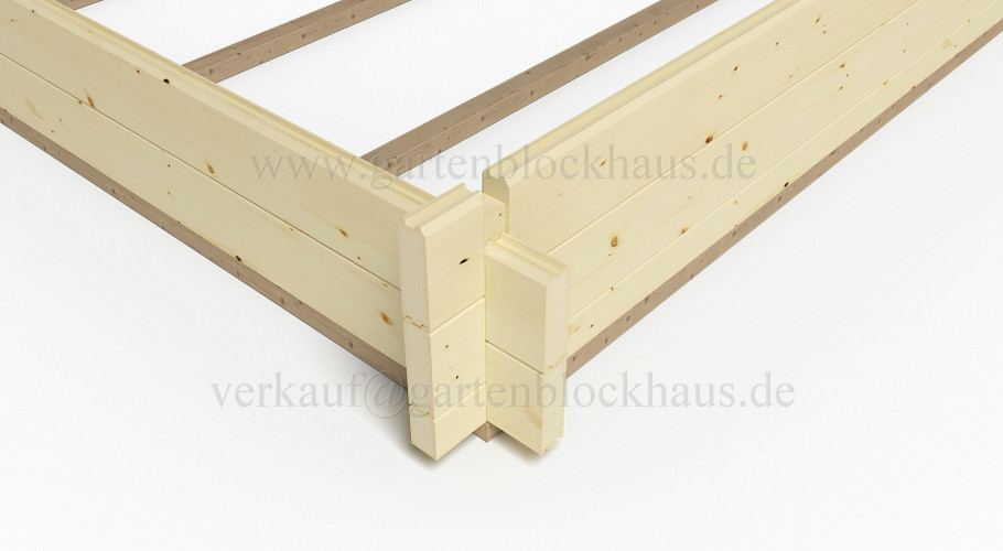 plus SAVONA , Bitumendachschindel Holz-Gartenhaus 3x3m 44mm keine Dacheindeckung