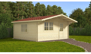 Holz-Gartenhaus FARO 4x4m...
