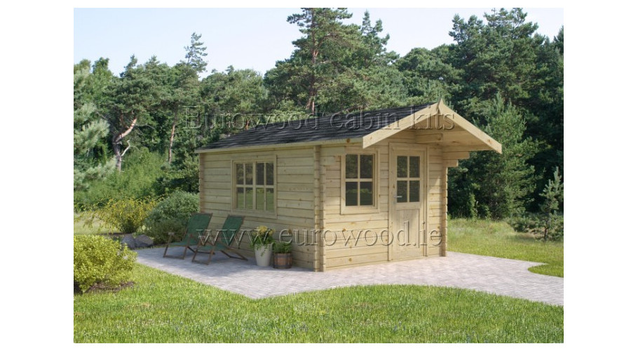 HolzGartenhaus FARO 3x3m (9m2), 44mm Bitumendachschindel keine