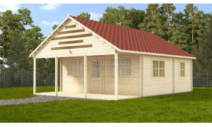 Holz-Sommerhaus AURA 6x8m,...
