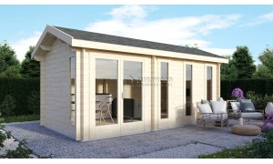 Holz-Gartenhaus ALBA 6x4m,...