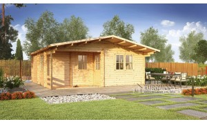 Holz-Sommerhaus FAY 6x6m, 44mm